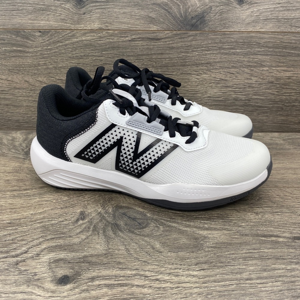 New Balance 696v6 Tennis Shoes Womens 7 White Black WCH696W6 Court Sneakers